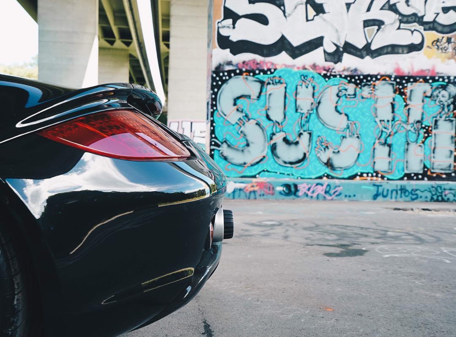 Porsche noire (arrière)
